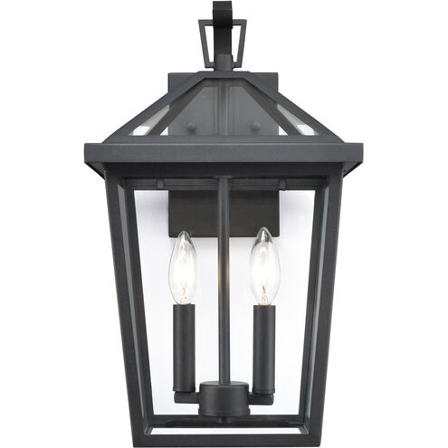 Mensun 2 Light 17.5 inch Textured Black Outdoor Wall Sconce